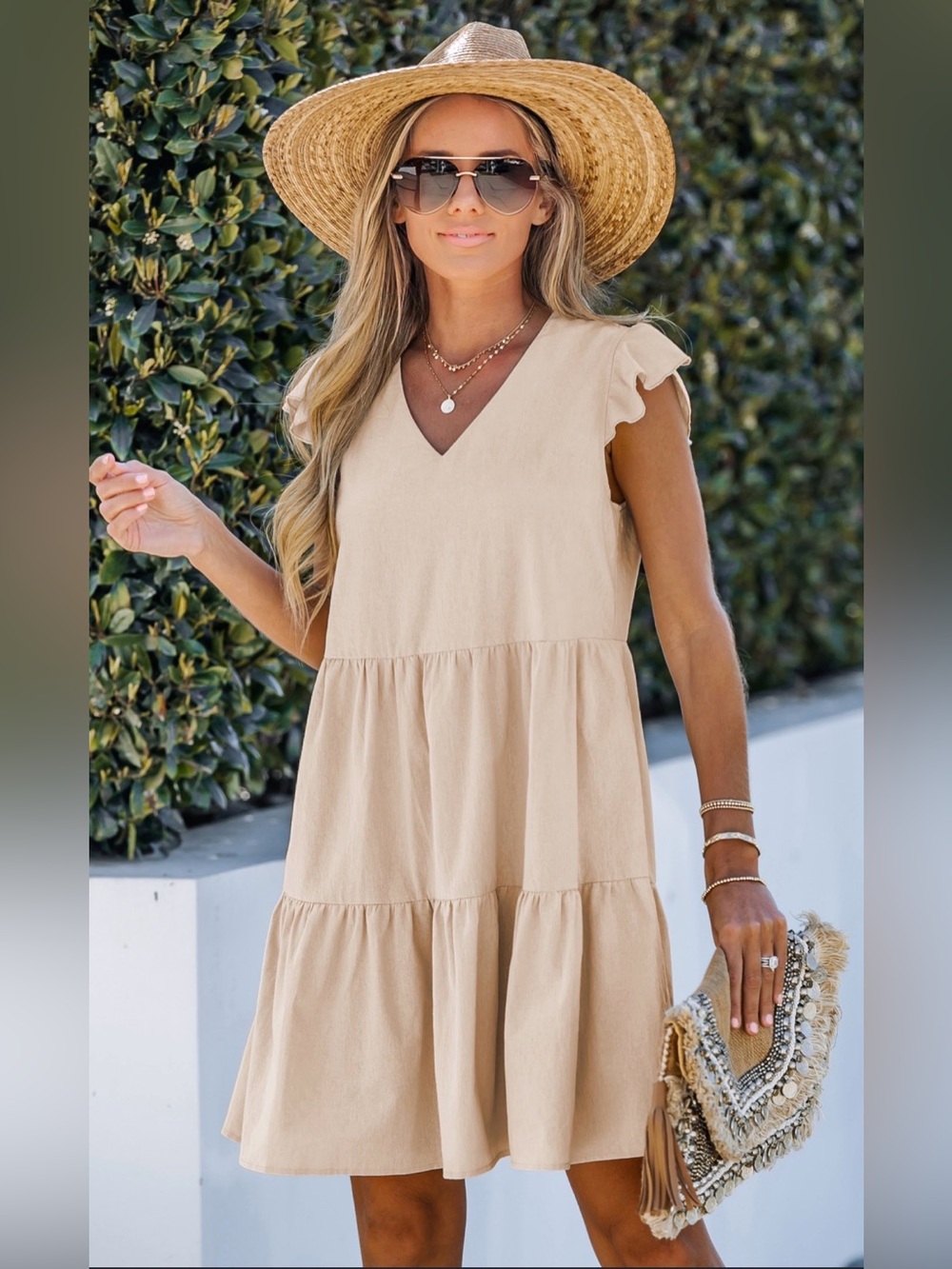 Ruffled Tiered Hem Dress Sz Small NWT!